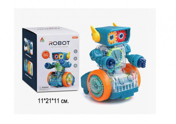 Робот арт. FS238-6A Шестеренки на батар. свет, звук, в кор•