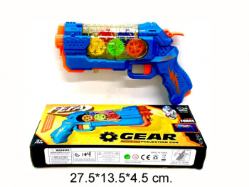 Оружие арт. AK-688/678 Пистолет шестеренки на бат., свет, звук в кор._/144шт./