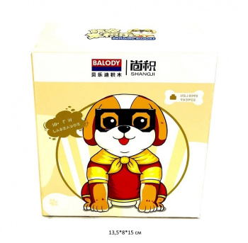 Конструктор арт. 18393 Микро Собака в очках 963 дет. в кор._