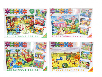 Пазл арт. G-001-G-009 Набор 4 в 1 в ассортименте, в кор.=