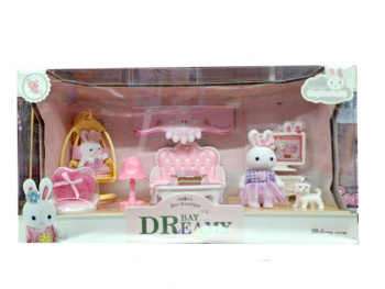 Набор мебели арт. 6619 Гостиная, Зайка и питомец в кор.=