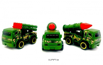 Машина инерц. арт. 399-461 Ракетоносец военный в ассортименте в пак._