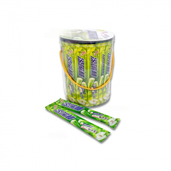 Конфета арт. 002152/002381-7 Жевательная Трубочка-тянучка с начинкой Яблоко 16 г 40 шт. в банке'