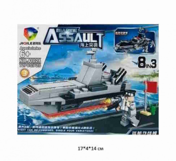 Конструктор арт. 41028-3 Военный корабль 72 дет. в кор.~ Конструктор арт. 41028-3 Военный корабль 72 дет. в кор.~