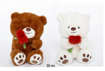 им Медведь арт. 1173/30 С пушистой розой сидит 2 цвета 30 см в пак. им Медведь арт. 1173/30 С пушистой розой сидит 2 цвета 30 см в пак.