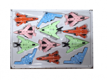 Самолет арт. 2150-26/836D-017 Инерц. модель металл в ассортименте (12 шт.) шоубокс=