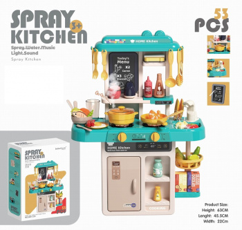 Набор мебели арт. 889-255 Кухня 53 предм. h-63 cm, свет, звук, вода, пар в кор.49,5*14,5*35