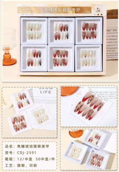 Набор для маникюра арт. CDJ-2591-209 Ногти накладные ассорти 1шт. в кор. (12шт.) упаковка
