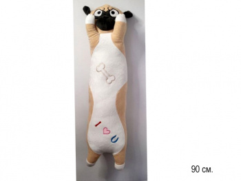 им Обнимашка арт. 396-1-811 Мопс с косточкой на животе 90 см в пак.