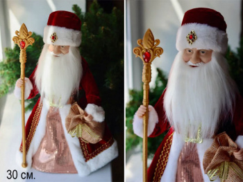 Дед Мороз арт. DA05-12-601 В бордовой шубке муз. 30 см в кор. Дед Мороз арт. DA05-12-601 В бордовой шубке муз. 30 см в кор.