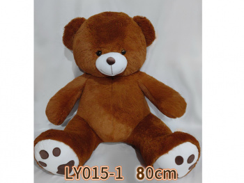 им Медведь арт. LY015 Коричневый с пяточками 80 см в пак._