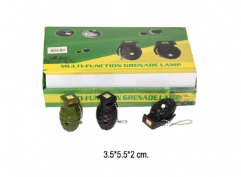Лазер+фонарик арт. CQ-115 Граната брелок (24 шт.) в кор.= Лазер+фонарик арт. CQ-115 Граната брелок (24 шт.) в кор.=