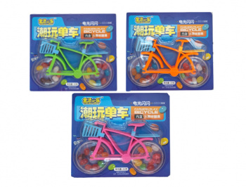 Конфета арт. 71770 "Велосипед светящийся" жевательная драже на блистере, 8 шт в кор