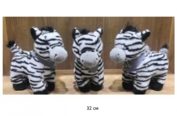 им Зебра арт. 1120-209 С платочком на шее 32 см в пак.