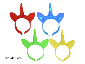 Ободок арт. 702-3 Единорог цвета микс свет._/180 шт./