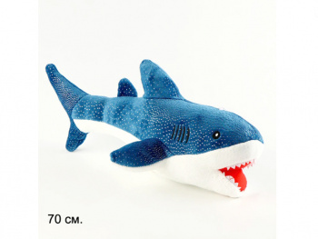 им Акула арт. MR122-2-1 Синяя со стразами 70 см в пак._ им Акула арт. MR122-2-1 Синяя со стразами 70 см в пак._