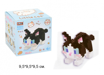 Конструктор арт. 8303-802-805 Микро Кошка черно-белая 698 дет. в кор.=