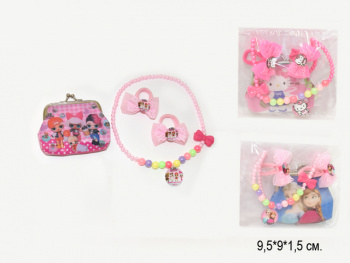 Набор украшений арт. 817 бусы+заколки в пак..~