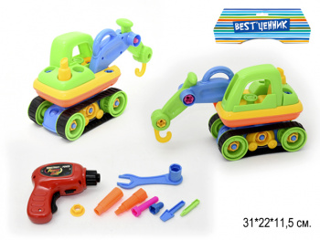 Машина констр. арт. 966B-3" Кран и дрель в пакете