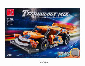 Конструктор арт. T1005 Автомобиль инерц. 241 дет. в кор.~