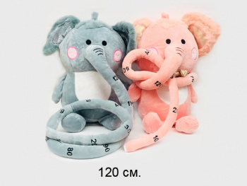 им Слон арт. 90715-3 Хобот-ростомер 120 см, цвета микс 40 см в пак.)