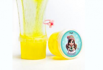 Слайм "СТЕКЛО" 90 гр Жёлтый с колечком Слайм "СТЕКЛО" 90 гр Жёлтый с колечком