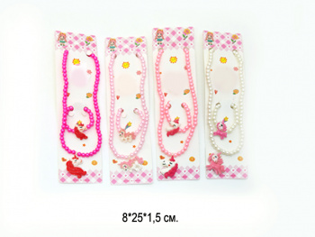 Набор украшений арт. 709020 Бусы, браслет "Единорог" в ассортименте в пак.