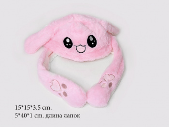 им Зайка-шапка арт. 2126-36 Два цвета двигает ушами в пак._/200шт./ им Зайка-шапка арт. 2126-36 Два цвета двигает ушами в пак._/200шт./