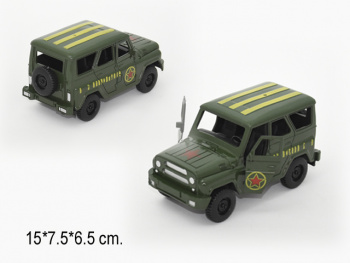 Машина инерц. арт. J0097M-8 Джип военный в пак._/288 шт./