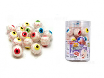 Мармелад арт. 345170-2 Жевательный с начинкой "Глаз" 10 г 30 шт. банка#