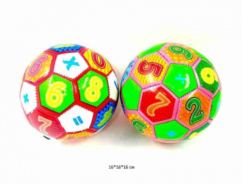 Мяч футбольный арт. 25177-13 Мини Цифры цвета микс 16 см в пак._