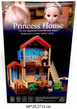 Дом для кукол арт. 668-29A Двухэтажный с мебелью 96 дет. в кор._/12шт./