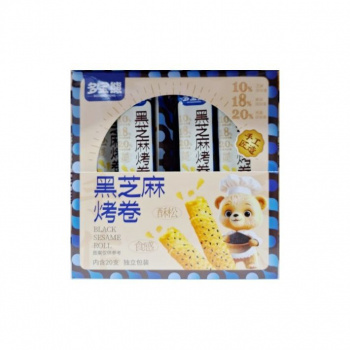 Печенье арт. 750130/750192 Трубочка хрустящая вкус "Черный кунжут" 16 г 20 шт. в кор.