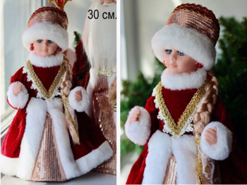 Снегурочка арт. DB05-12-601 В бордовой шубке муз. 30 см в кор. Снегурочка арт. DB05-12-601 В бордовой шубке муз. 30 см в кор.