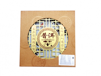 Напиток арт. 170125-1 Чай черный листовой Шу Пуэр 357 г в подарочной золотой кор.'