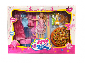 Кукла арт. 883B Шарнирная с гардеробом, аксессуарами в кор._