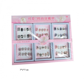 Набор для маникюра арт. HR131-2-209/ZX-115 Ногти накладные ассорти 1шт. в кор. (12шт.) упаковка