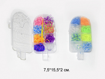 Набор для плетения арт. 202-600-9/197-3 "Мороженое" резиночки в кор.=