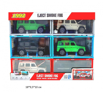 Машина инерц. арт. BCP-1BX Джип цвета микс свет, звук, дым 1шт. в кор. (6 шт.) шоубокс_