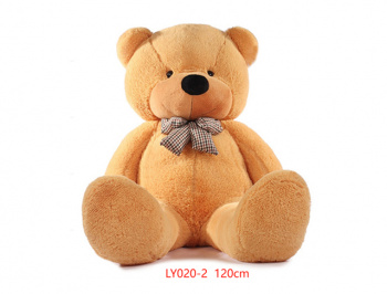 им Медведь арт. LY020-2 Коричневый с бантом 120 см в пак._ им Медведь арт. LY020-2 Коричневый с бантом 120 см в пак._