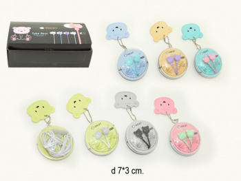 Наушники арт. MC-133 Мишка проводные в ассортименте (24шт)  в кор.