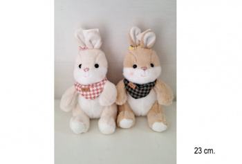 им Зайка арт. 4049/23/25109-6 С банданой на шее цвета микс 23 см. в пак.