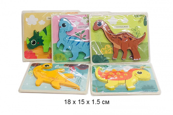 Деревянная игрушка арт.1902-24 Пазл "Динозавр" в пленке.) Деревянная игрушка арт.1902-24 Пазл "Динозавр" в пленке.)
