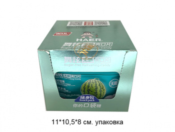 Конфета арт. 570467-5/570283 Карамель без сахара Мятный арбуз 15 г 10 шт. в кор.'