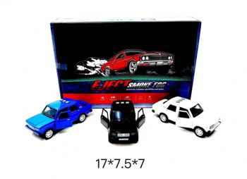 Модель металл. арт. LDP-1BA ВАЗ 2107 цвета микс (6 шт.) шоубокс_ Модель металл. арт. LDP-1BA ВАЗ 2107 цвета микс (6 шт.) шоубокс_