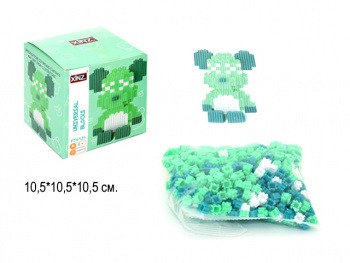 Конструктор арт. PT6125/6117-805 Микро Медведь зеленый 598 дет. в кор._