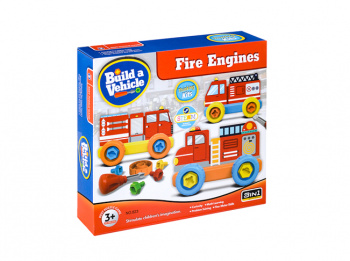 Машина констр. арт. 823 Пожарная техника 3 в 1 с отверткой в кор._