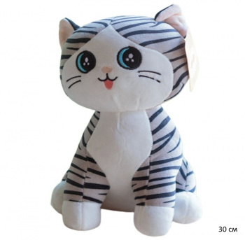 им Кошка арт. 907-2 Полосатая сидит 30 см в пак.)