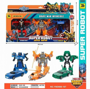 Трансформер арт. YND666-107 Робот Набор 3 шт. в кор. 48,6*6,6*28,3