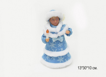 Снегурочка арт. 17B01-12 Средняя в синей шубке в пакете